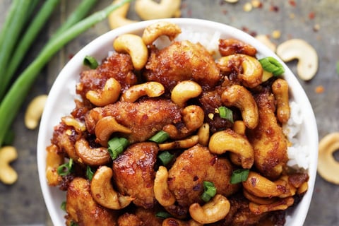 Poulet et Cajou à la Mijoteuse