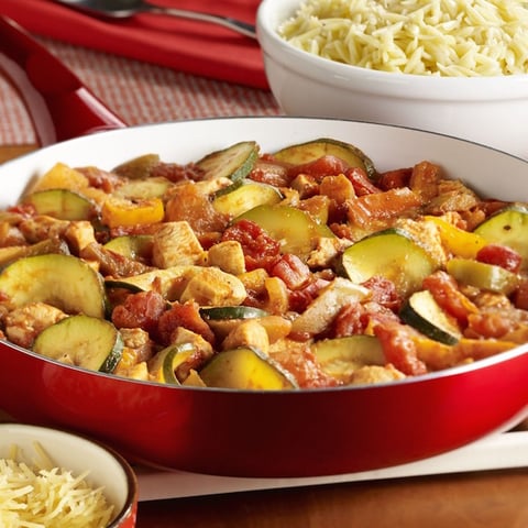 Poulet et Courgettes à L’italienne au Poêlon