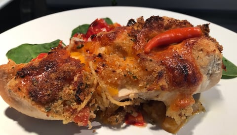 Poulet Farci aux Légumes et Fromage