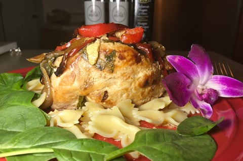 Poulet Farci de Légumes et Fromage