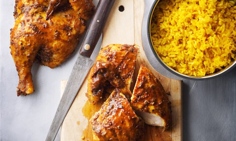 Poulet Rôti El Pollo Loco avec Riz Doré