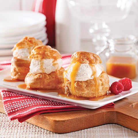 Profiteroles Glacées à L'Érable