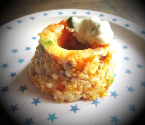 Pudding aux Légumes et Poulet Sauce au Yaourt