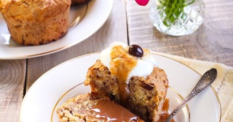 Pudding Fondant à la Crème et aux Noix (sticky toffee pudding)