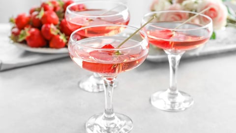 Punch Champagne et Fraises