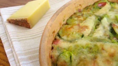Purée de Courgettes et Jambon Gratinés au Comté