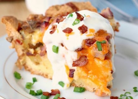 Quiche au Fromage Patates et Bacon