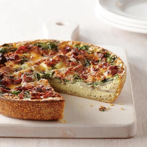 Quiche aux Champignons et au Bacon Croûte de Quinoa