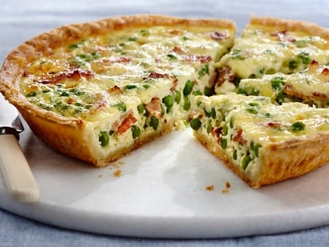 Quiche aux Petits Pois et au Bacon