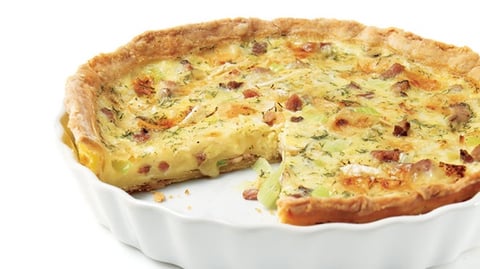 Quiche aux Poireaux et aux Deux Fromages