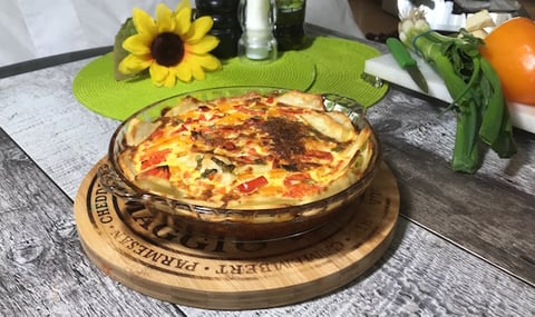 Quiche de Légumes sur Croûte de Pommes de Terre