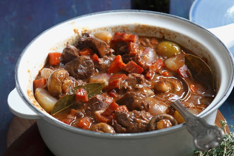 Ragoût de Bœuf avec Champignons à la Mijoteuse