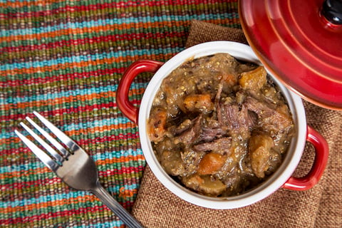 Ragoût de Boeuf Mijoteuse à la Moutarde