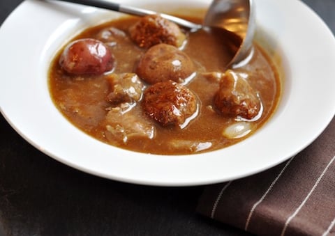 Sans Gluten: Ragoût de Boulettes et de Pattes (jarrets) de Cochon