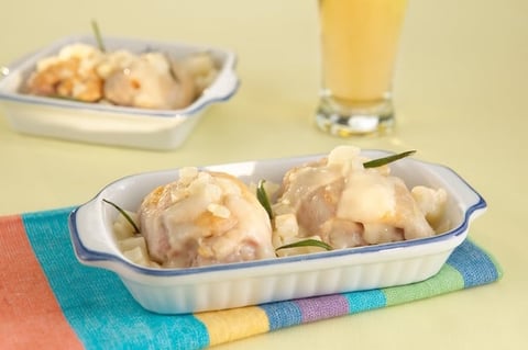 RAGOÛT DE HAUT DE CUISSE DE POULET AU CIDRE