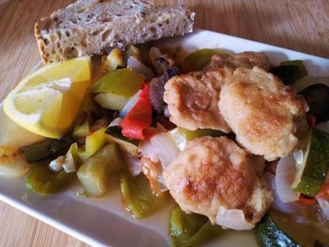 Ratatouille Froide, et Seitan Frit
