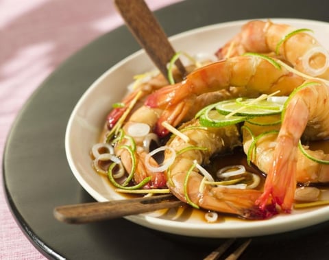 Crevettes Marinées au Gingembre