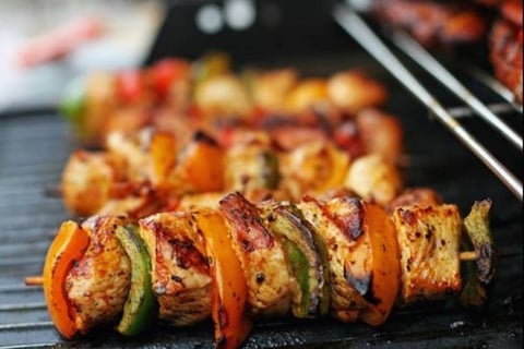 Brochette de Porc et Poivron au Barbecue
