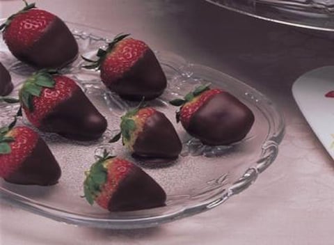 Fraises Enrobées Aux Chocolat Crémeux