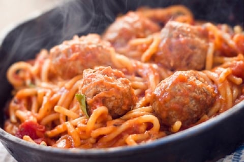 Spag aux Boulettes de Bacon