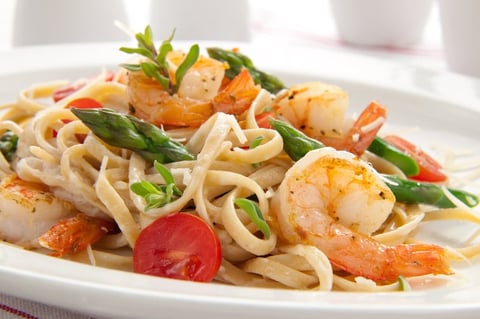 Linguine aux Crevettes et Légumes