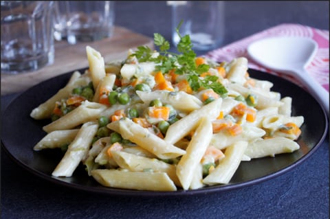 One Pot Pasta Carottes, Petits pois, Poireau Bio