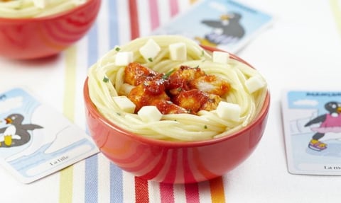 Petits Nids de Spaghettis au Poulet