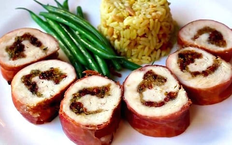 Des Rouleaux de Poulet et De Jambon pour La St-Valentin