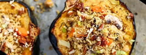 Courge Farcie au Couscous Légumes et Noix de Pécan