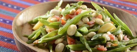 Végétarienne Salade de Lupins et Haricots Verts
