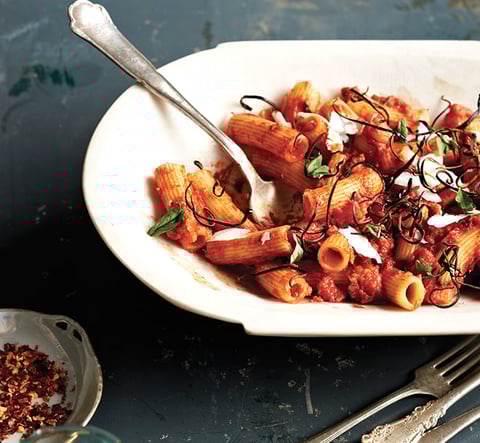 Rigatonis à L’aubergine et à la Ricotta