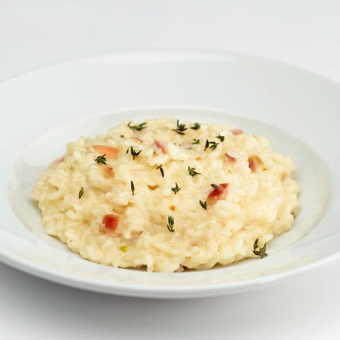 RISOTTO À LA POMME ET À LA ROSE BLANCHE