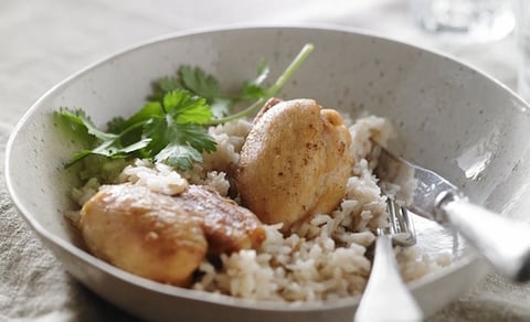 RIZ AU POULET À L’EAU D’ÉRABLE