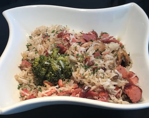 Riz Basmati, Brocolis et Saucisses