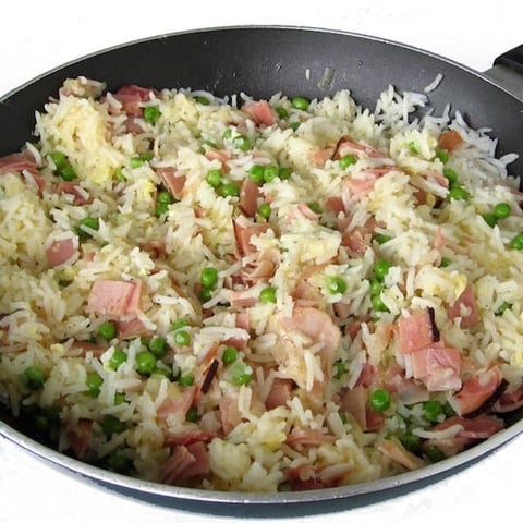 Riz Frit au Jambon Fumé