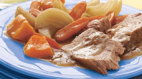 Rôti de Porc Érable et Sauge à la Mijoteuse