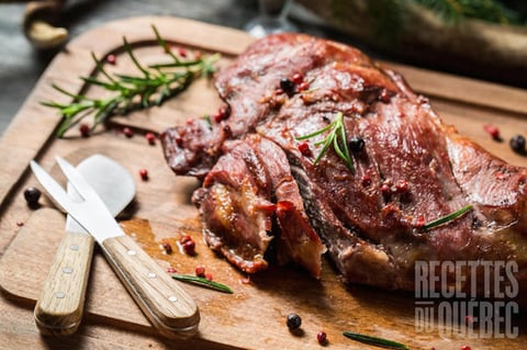 RÔTI D'ORIGNAL, CARIBOU OU CERF AU BOURBON