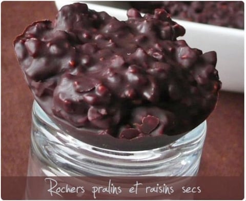 Rochers Pralins et Raisins Secs