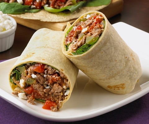 Roll-Ups à la Tortilla de Boeuf au Fromage
