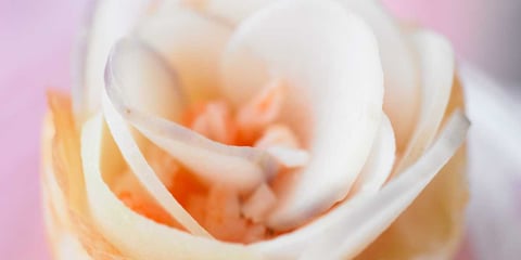 Rose de Chou-rave aux Crevettes