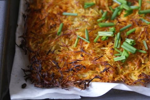 Rosti Géant Pommes de Terre & Carottes {sans gluten, lait, oeuf}