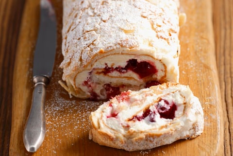 Roulé aux Canneberges et aux Amandes