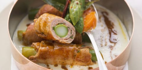Roulés de Porc Épicés aux Asperges