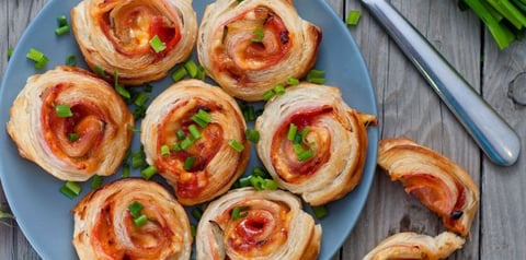 Roulés Feuilletés Jambon-Fromage