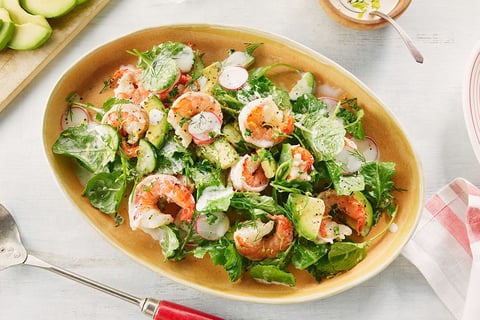 Salade aux Crevettes et à L’avocat