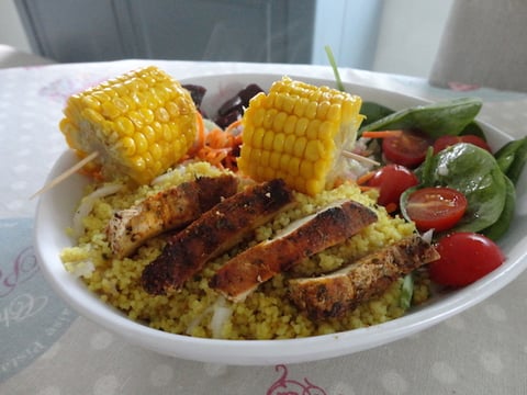 Salade Composée, Poulet et Maïs