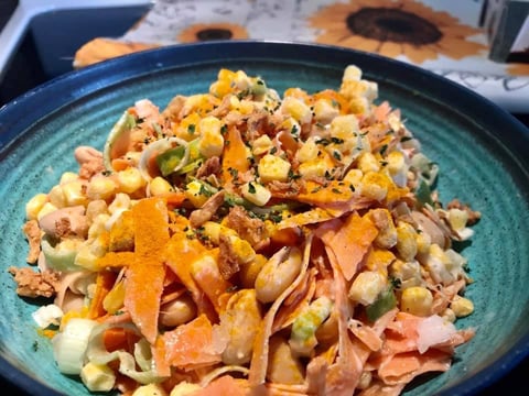 Salade de Carottes Râpées et Maïs en Grain