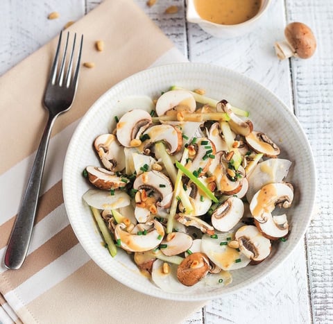Salade de Champignons au Praliné de Pignon