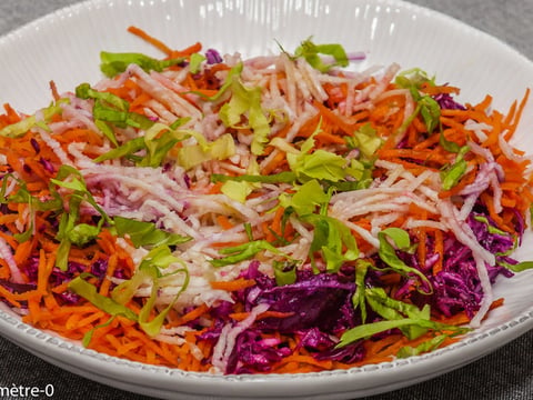 Salade de Chou Rouge, Carotte et Radis Noir