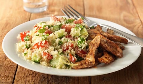 Salade de Couscous au Poulet à Chawarma